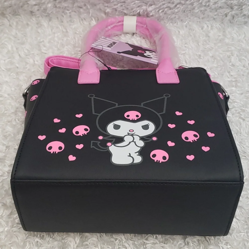 NWT Loungefly Kuromi satchel crossbody and make-up bag - Picture 7 of 13